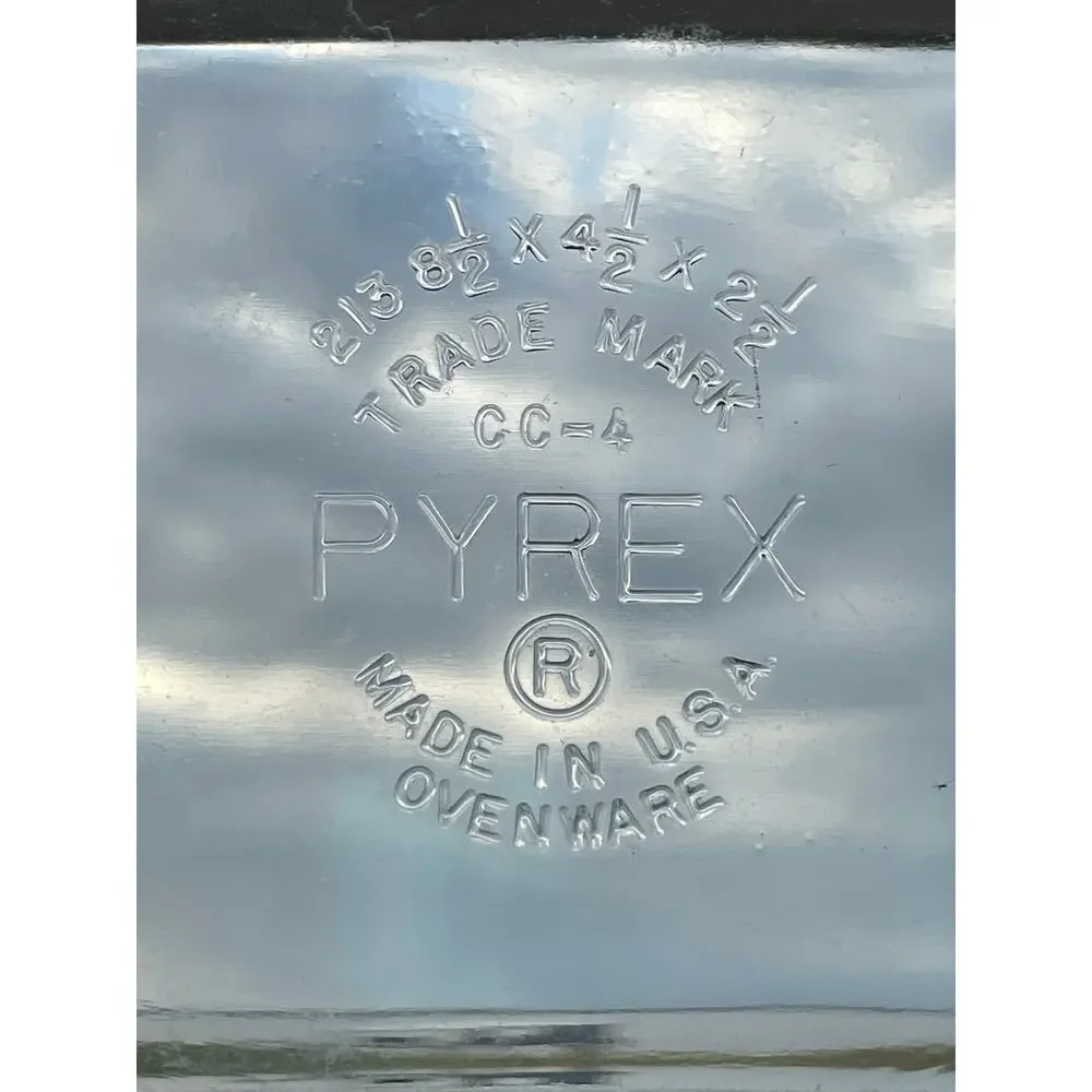 VTG Pyrex clear glass loaf pan 1950's - 1960's